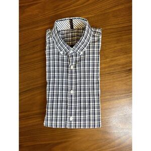 Ben Sherman Button Down Long Sleeve Shirt Men’s 16 32/33 Gray Black Check